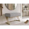 Ławka ZETA LOFT – elegancka pufa i podnóżek metalowy