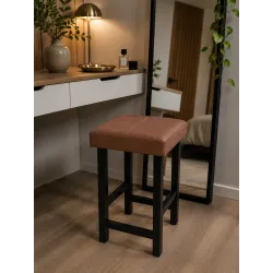 Taboret Klasyk Loft 45cm D3 – niski stołek z eco skóry loft