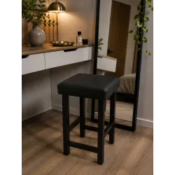 Taboret Klasyk Loft – niski stołek z eco skóry loft