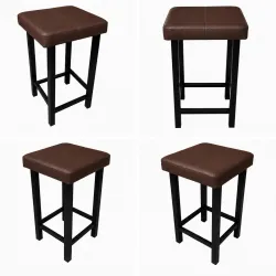 Taboret Klasyk Loft 60cm D2 – stołek loftowy z eco skóry