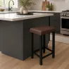 Taboret Klasyk Loft 60cm D2 – stołek loftowy z eco skóry
