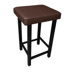 Taboret Klasyk Loft 60cm D2 – stołek loftowy z eco skóry