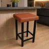 Taboret Klasyk Loft 60cm D3 – stołek loftowy z eco skóry