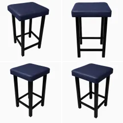 Taboret Klasyk Loft 60cm D4 – stołek loftowy z eco skóry