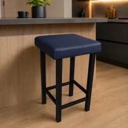 Taboret Klasyk Loft 60cm D4 – stołek loftowy z eco skóry