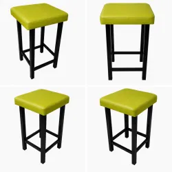 Taboret Klasyk Loft 60cm D5 – stołek loftowy z eco skóry