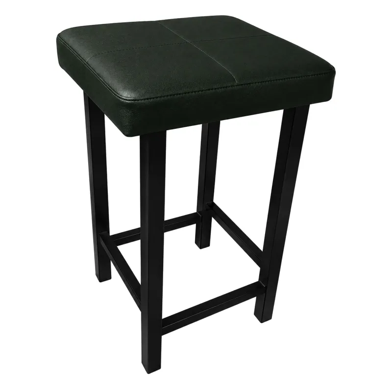 Taboret Klasyk Loft 60cm D6 – stołek loftowy z eco skóry