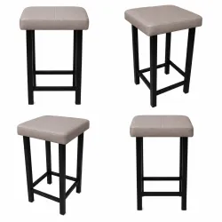 Taboret Klasyk Loft 60cm D11 – stołek loftowy z eco skóry