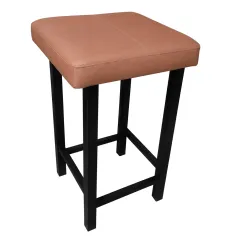 Taboret Klasyk Loft 60cm D14 – stołek loftowy z eco skóry