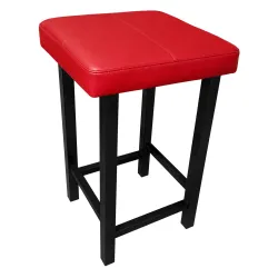Taboret Klasyk Loft 60cm D15 – stołek loftowy z eco skóry