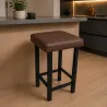 Taboret Klasyk Loft 60cm D19 – stołek loftowy z eco skóry