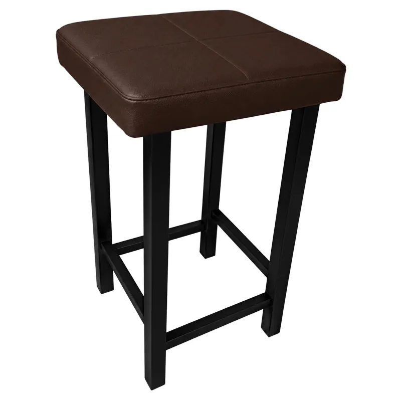 Taboret Klasyk Loft 60cm D19 – stołek loftowy z eco skóry