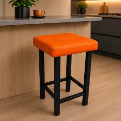 Taboret Klasyk Loft 60cm D20 – stołek loftowy z eco skóry