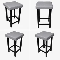 Taboret Klasyk Loft 60cm D22 – stołek loftowy z eco skóry