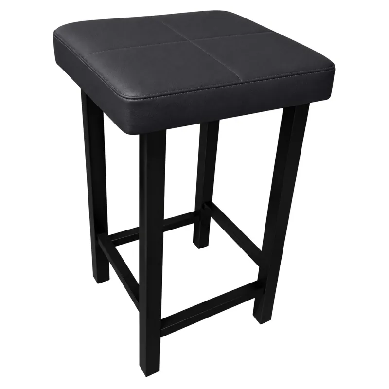 Taboret Klasyk Loft 60cm D23 – stołek loftowy z eco skóry