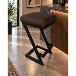 Hoker ZETA LOFT – krzesło barowe na metalowej podstawie