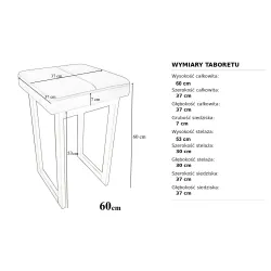 Taboret SOLID 60cm D2 – brązowy