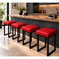 Taboret SOLID 60cm D15 – czerwony