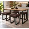 Taboret SOLID 45cm D2 – brązowy