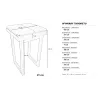 Taboret SOLID 45cm D7 - seledynowy