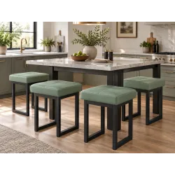 Taboret SOLID 45cm D7 - seledynowy