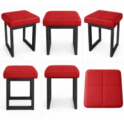 Taboret SOLID 45cm D15 - czerwony