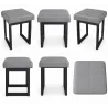 Taboret SOLID 45cm D22 - jasny szary