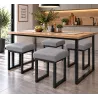 Taboret SOLID 45cm D22 - jasny szary