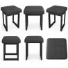 Taboret SOLID 45cm D23 - ciemny szary