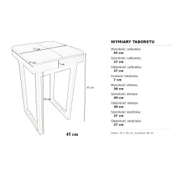Taboret SOLID eco-skóra