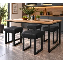 Taboret SOLID eco-skóra