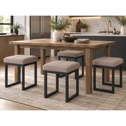 Taboret SOLID eco-skóra