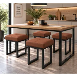 Taboret SOLID eco-skóra
