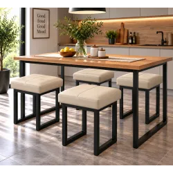 Taboret SOLID eco-skóra