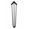 Metalowa noga Hairpin fi10 trzy pręty H71cm czarna