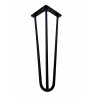 Metalowa noga Hairpin fi10 trzy pręty H41cm czarna