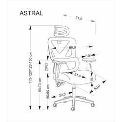 ASTRAL fotel gabinetowy czarny
