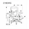CYBORG fotel gabinetowy czarny