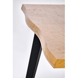 DICKSON 2 stół rozkładany 150-210/90 cm, blat - naturalny, nogi - czarny