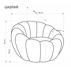 GASPAR fotel wypoczynkowy kremowy
