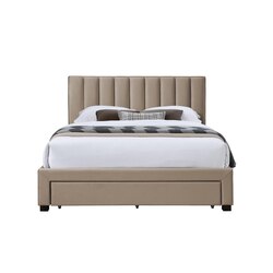 GRACE 160 łóżko z szufladami beżowy velvet
