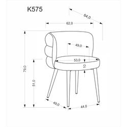 K575 krzesło popielaty