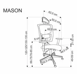 MASON fotel gabinetowy czarny