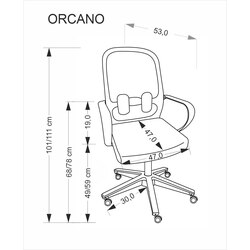 ORCANO fotel gabinetowy czarny
