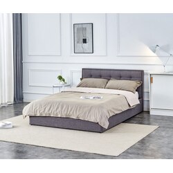 PADVA 140cm łóżko z pojemnikiem popielaty