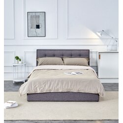 PADVA 140cm łóżko z pojemnikiem popielaty