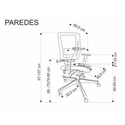 PAREDES fotel gabinetowy czarny