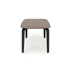 PEDRO stół, blat - orzechowy, noga - czarny