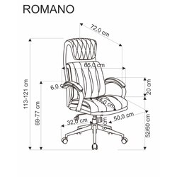 ROMANO fotel gabinetowy czarny