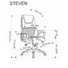 STEVEN fotel gabinetowy czarny / popielaty